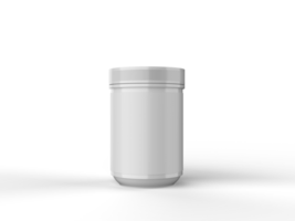 tarro de plástico protien representación 3d png