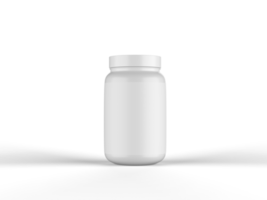 Matte Plastic Jar 3D Rendering png