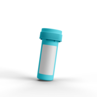 Matte Pill Bottle 3D Rendering png