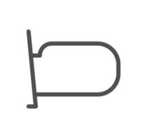 Car spare parts icon outline and linear vector. vector