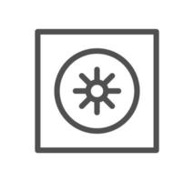 Car spare parts icon outline and linear vector. vector