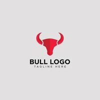 diseño de logotipo de toro vector