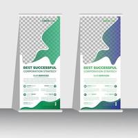 Professional Roll up stand banner template design, vertical, abstract background, pull up design, modern Banner, rectangle vector