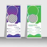 Business Roll Up Banner,  Pull Up Banner Template, Print Roll Up Banner Template, vector