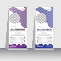 Professional Roll up stand banner template design, vertical, abstract background, pull up design, modern Banner, rectangle vector