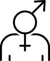 icono de línea de género vector