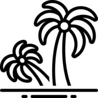 line icon for palm tree vector