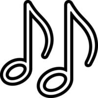 line icon for music note vector