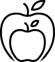 icono de línea para apple vector