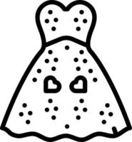 line icon for dress fun vector