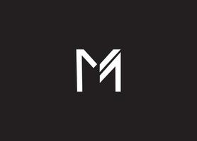 m logo diseño empresa logo vector
