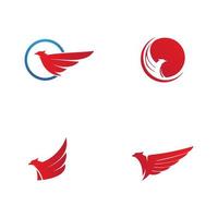 Falcon wing icon Template vector