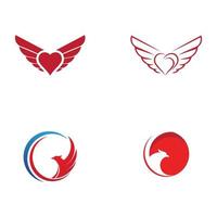 Falcon wing icon Template vector