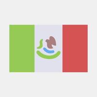 icono de la bandera de México. elementos de celebración del día de los muertos. iconos de estilo plano. bueno para impresiones, carteles, logotipos, decoración de fiestas, tarjetas de felicitación, etc. vector