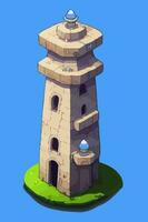 illustration vector graphic light house tower isolated