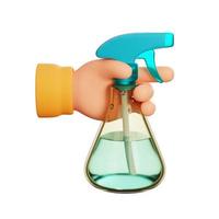 bottle spray 3d illustration on the white background photo