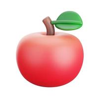 3d apple illustration on the white background photo