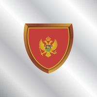 Illustration of Montenegro flag Template vector