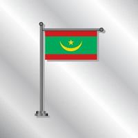 ilustración de la plantilla de la bandera de mauritania vector