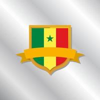 ilustración de plantilla de bandera de senegal vector