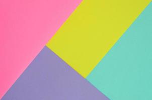 Texture background of fashion pastel colors. Pink, violet, yellow and blue geometric pattern papers. minimal abstract photo