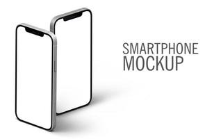 two smartphone mockup photo