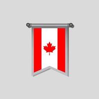 ilustración de la plantilla de la bandera de canadá vector