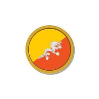 ilustración de la plantilla de la bandera de bután vector