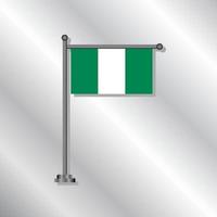 ilustración de la plantilla de la bandera de nigeria vector