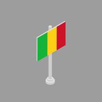 ilustración de la plantilla de la bandera de mali vector