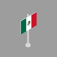 ilustración de la plantilla de la bandera de méxico vector