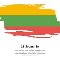 Illustration of Lithuania flag Template vector