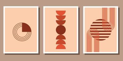 Abstract boho shape set vector