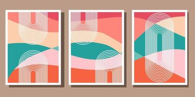 conjunto de formas abstractas boho vector