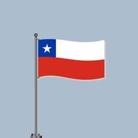 Illustration of Chile flag Template vector