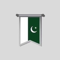 ilustración de la plantilla de la bandera de pakistán vector