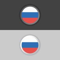 ilustración de la plantilla de la bandera de rusia vector