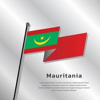 ilustración de la plantilla de la bandera de mauritania vector