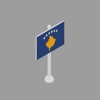 ilustración de la plantilla de la bandera de kosova vector