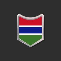 Illustration of Gambia flag Template vector