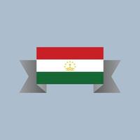 Illustration of Tajikistan flag Template vector