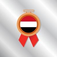 Illustration of Yemen flag Template vector