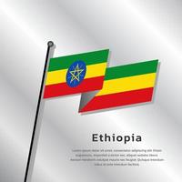 Illustration of Ethiopia flag Template vector