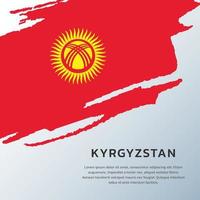 Illustration of Kyrgyzstan flag Template vector