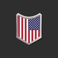 Illustration of United States flag Template vector