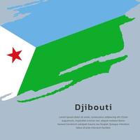 Illustration of Djibouti flag Template vector