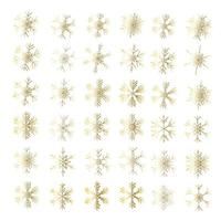 Vector set of different snowflakes