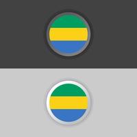 Illustration of Gabon flag Template vector