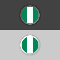 ilustración de la plantilla de la bandera de nigeria vector