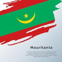 ilustración de la plantilla de la bandera de mauritania vector